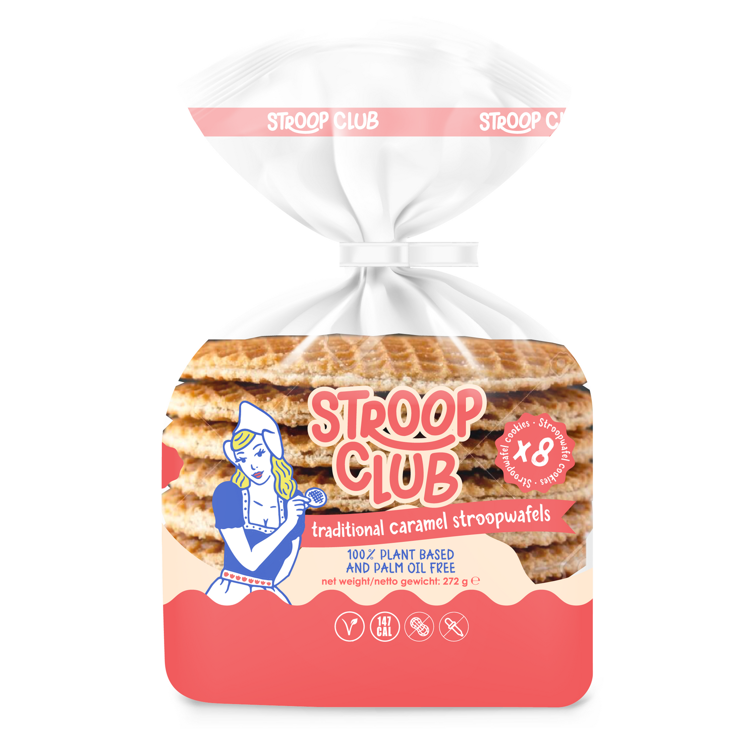 Plant Based & Palm Oil Free Caramel Stroopwafel 8-pack